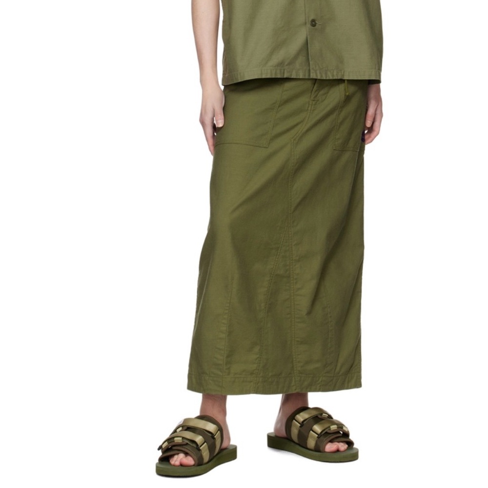 🫒 Needles Japan Olive Fatigue Skirt Unisex Size 34 🫒